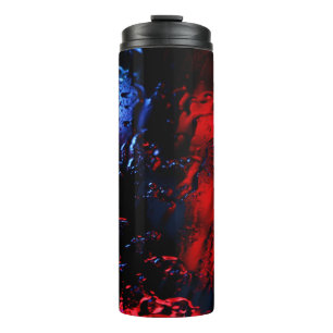 rote und blaue LED-Lampe Thermosbecher