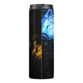 rote und blaue LED-Lampe Thermosbecher (Rückseite)