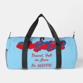 Rote und blaue Liebe - Herz auf hellblauem Hinterg Duffle Bag (Rückseite)