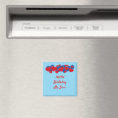Rote und blaue Liebe - Herz auf hellblauem Hinterg Magnet (In Situ (Geschirrspüler))