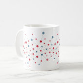 Rote und blaue Linien Kaffeetasse (Vorderseite Links)