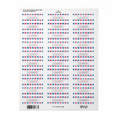 Rote und Blaue Luftpost-RÜCKSENDEADRESSE (Vorne)