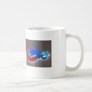 rote und blaue Meerjungfrau-Tasse Kaffeetasse