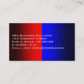 Rote und blaue moderne Berufliche Visitenkarten Visitenkarte (Rückseite)