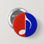 rote und blaue Musiknote Button (Vorne & Hinten)