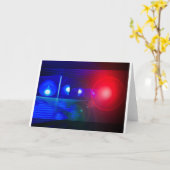 rote und blaue Polizeileuchten Karte (Gelbe Blume)
