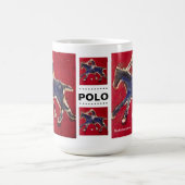 Rote und blaue Polo-Tasse Kaffeetasse (Mittel)