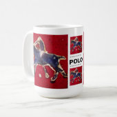 Rote und blaue Polo-Tasse Kaffeetasse (Vorderseite Links)