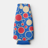 Rote und blaue Punkte auf blau Flaschenkühler (Vorderseite)