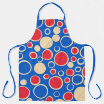 Rote und blaue Punkte auf blau