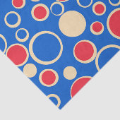 Rote und blaue Punkte auf blau Seidenpapier (Ausschnitt)