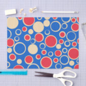 Rote und blaue Punkte auf blau Seidenpapier (Handwerk)