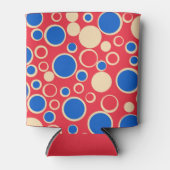 Rote und blaue Punkte auf rot Dosenkühler (Vorderseite)