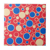 Rote und blaue Punkte auf rot Fliese (Vorderseite)