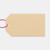 rote und blaue Punkte auf rot Geschenkanhänger (Rückseite Horizontal)