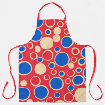 Rote und blaue Punkte auf rot