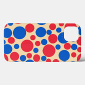 Rote und blaue Punkte auf Tan Case-Mate iPhone Hülle (Rückseite (Horizontal))