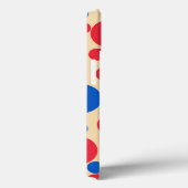 Rote und blaue Punkte auf Tan Case-Mate iPhone Hülle (Rückseite / Rechts)