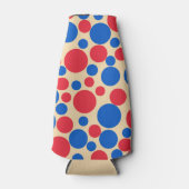 Rote und blaue Punkte auf Tan Flaschenkühler (Vorderseite)