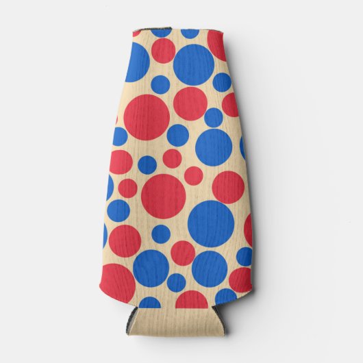 Rote und blaue Punkte auf Tan Flaschenkühler (Vorderseite)