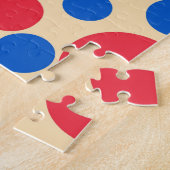 Rote und blaue Punkte auf Tan Puzzle (Seite)
