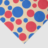 Rote und blaue Punkte auf Tan Seidenpapier (Ausschnitt)