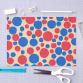 Rote und blaue Punkte auf Tan Seidenpapier (Handwerk)