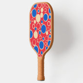 Rote und blaue Punkte Pickleball Schläger (Links)