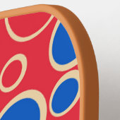 Rote und blaue Punkte Pickleball Schläger (Linke Seite)