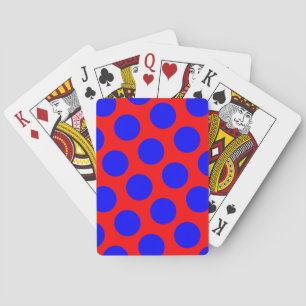 Rote und blaue Punkte Spielkarten