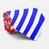 Rote und blaue Punkte und Streifen Krawatte (Gerollt)