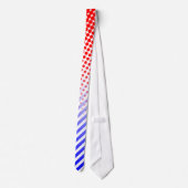 Rote und blaue Punkte und Streifen Krawatte (Rückseite)