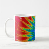 Rote und blaue Regenbogen-Spirale-Krawatten-Tasse Kaffeetasse (Links)