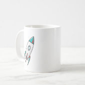 Rote und blaue Rockets Kaffeetasse (Vorderseite Links)