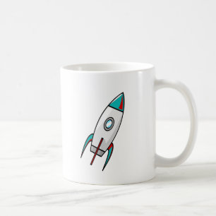 Rote und blaue Rockets Kaffeetasse