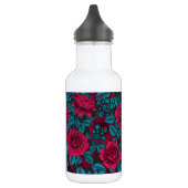 Rote und blaue Rose Edelstahlflasche (Links)
