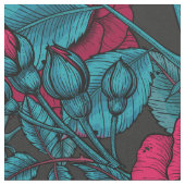 Rote und blaue Rose Stoff (Nahaufnahme)