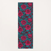 Rote und blaue Rose Yogamatte (Vorderseite)