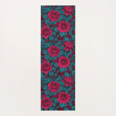 Rote und blaue Rose Yogamatte (Rückseite)