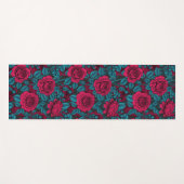 Rote und blaue Rose Yogamatte (Vorderseite (Horizontal))
