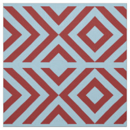 Rote und blaue Sparren und Diamanten geometrisch Stoff
