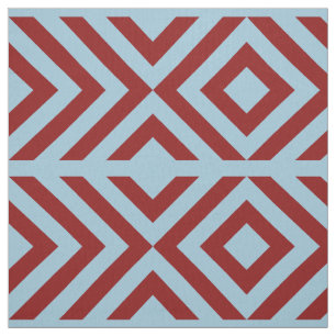 Rote und blaue Sparren und Diamanten geometrisch Stoff