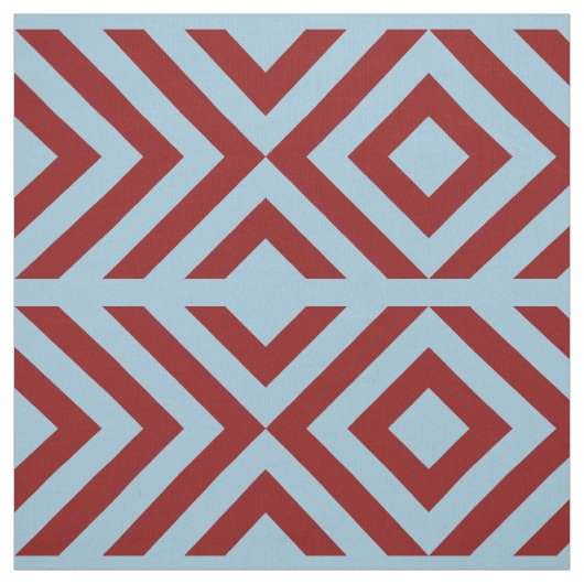 Rote und blaue Sparren und Diamanten geometrisch Stoff (Muster)