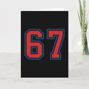 Rote und blaue Sportart Nummer 67 Trikot Uniform S Karte