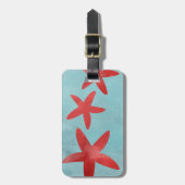 Rote und blaue Starfish Gepäckanhänger (Vorderseite vertikal)