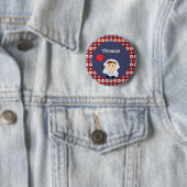 Rote und blaue Stern-Astronauten-Knopf Button (Beispiel)