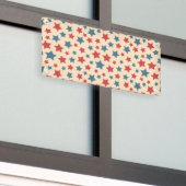 Rote und blaue Sterne, 4. Juli, beiger Hintergrund Banner (Äußeres Gebäude)