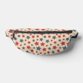 Rote und blaue Sterne, 4. Juli, beiger Hintergrund Bauchtasche (Ablage )