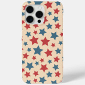 Rote und blaue Sterne, 4. Juli, beiger Hintergrund Case-Mate iPhone Hülle (Rückseite)