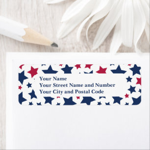 Rote und Blaue Sterne - Muster der amerikanischen 